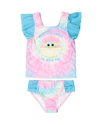 The Mandalorian Girls Star Wars Yoda Pullover Tankini Top and Bikini Bottom Swim Set