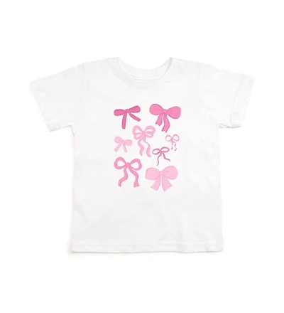 Sweet Wink Toddler Girls Coquette Bow Doodle Short Sleeve T-Shirt