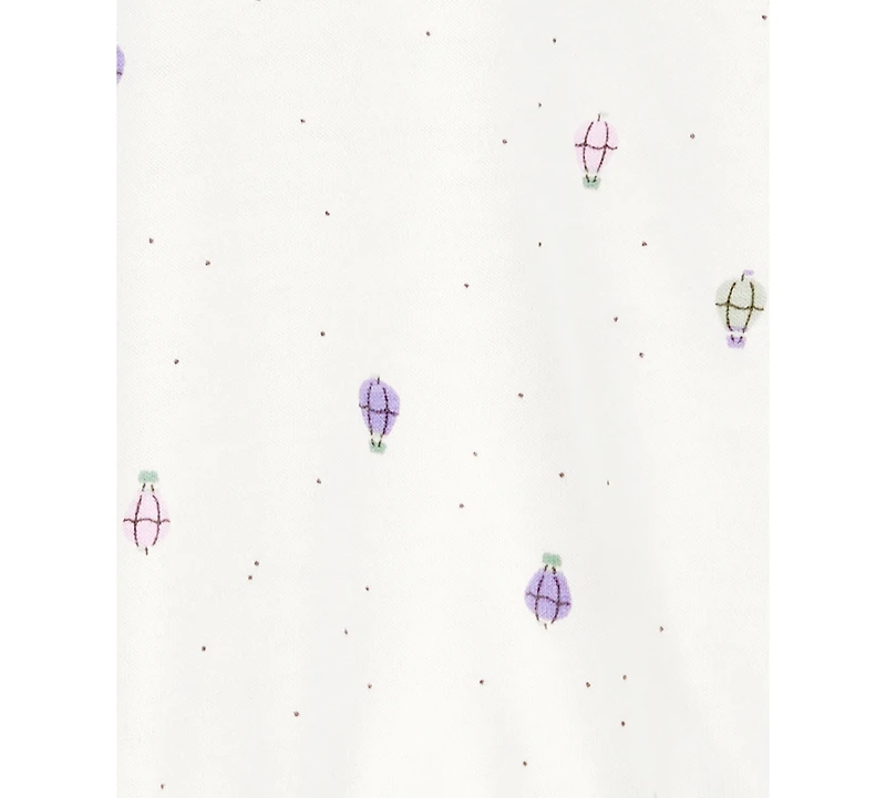 Carter's Baby Girls Cotton Balloons-Print Little Cardigan, Bodysuit & Pants, 3 Piece Set