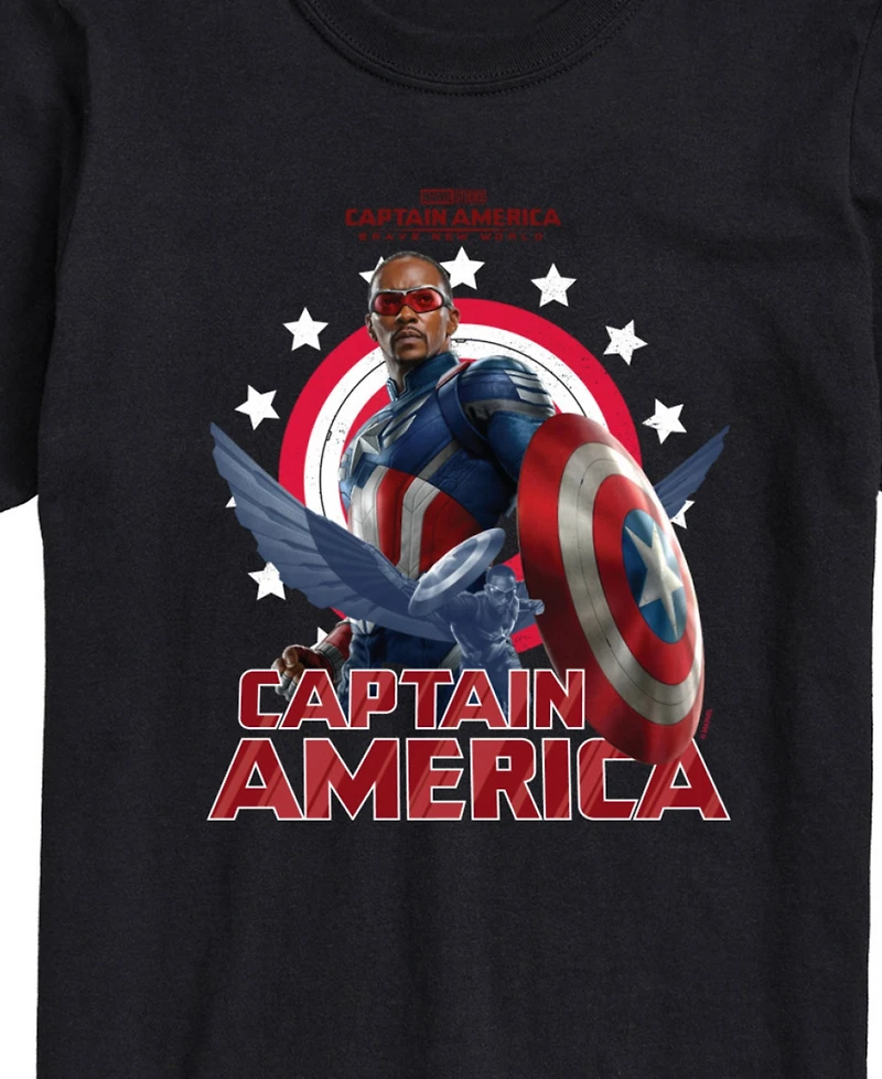 Airwaves Men's Captain America Brave New World Short Sleeve T-Shirt