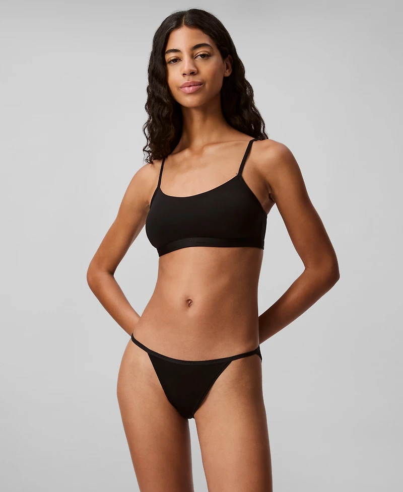 Calvin Klein Women's Ideal Micro String Bikini Underwear QD5176