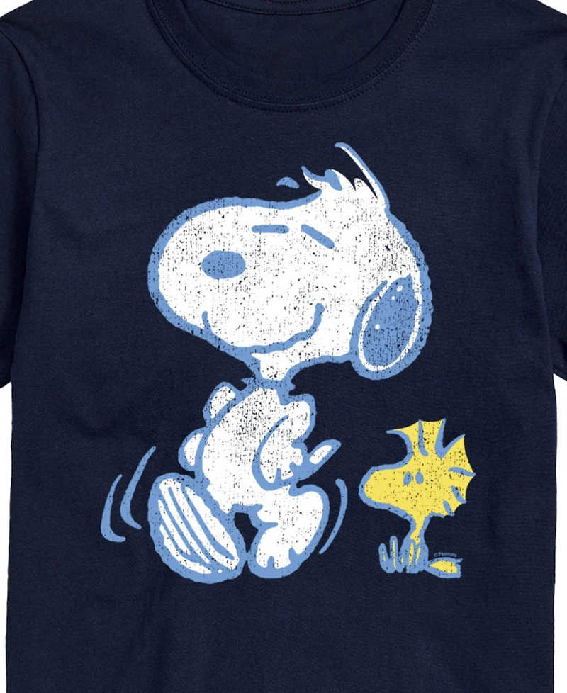 Airwaves Men's Peanuts Snoopy Woodstock Short Sleeve T-Shirt