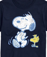 Airwaves Men's Peanuts Snoopy Woodstock Short Sleeve T-Shirt