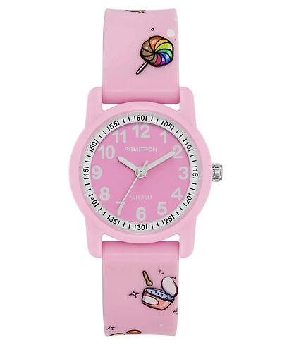 Armitron Kid's Quartz Playtime Pink Ice-Cream Watch, 30mm