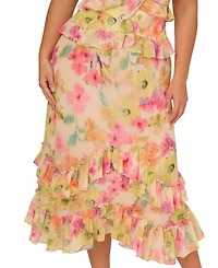 Adrianna Plus Ruffle-Trim Sleeveless Dress