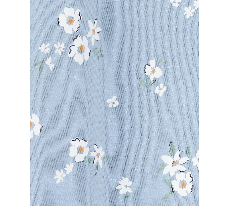 Carter's Baby Girls Floral 2-Way-Zip Cotton Sleep & Play Footed Coverall