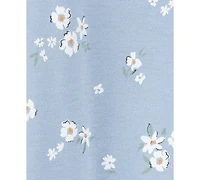 Carter's Baby Girls Floral 2-Way-Zip Cotton Sleep & Play Footed Coverall