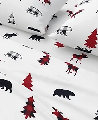 Linery & Co. Ultra-Soft Turkish Cotton Flannel Lodge Print Sheet Set