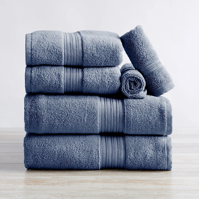 Linery & Co. Quick-Drying Cotton 6-Piece Bath Towel Set
