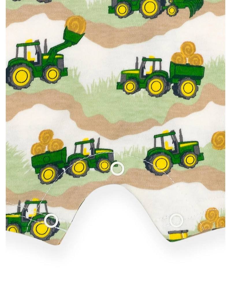 John Deere Baby Boys Henley Romper