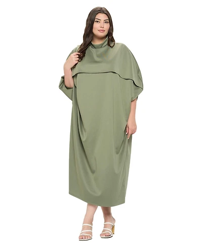 L I V D Plus Potter Cape Kaftan Midi Dress