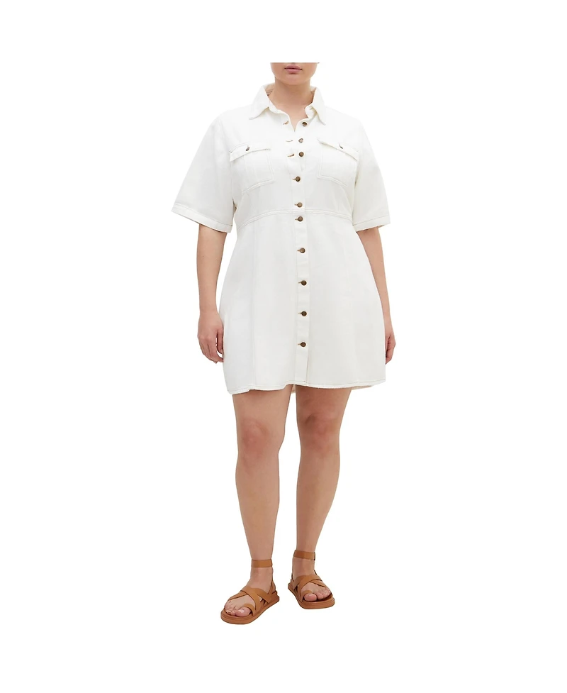 City Chic Plus Liv Denim Dress
