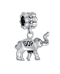 Bling Jewelry Republican Elephant Dangle Charm Bead Sterling Silver European Bracelet