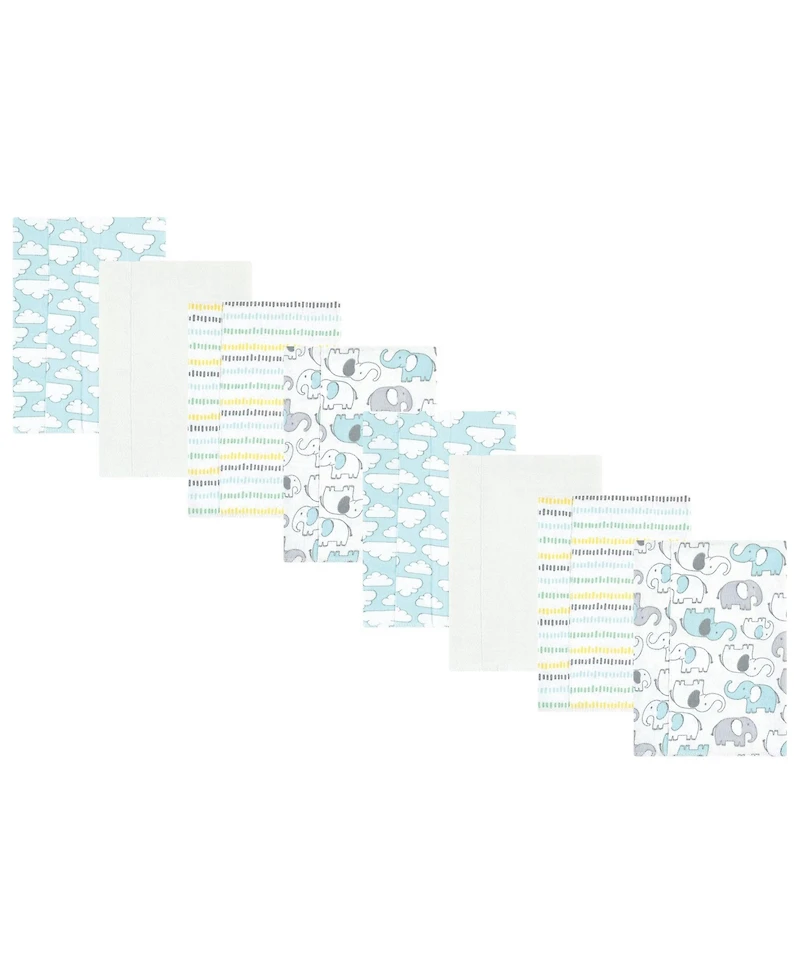Hudson Baby Unisex Comfortable Cotton Poly Flannel Baby Burp Cloths Set