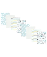Hudson Baby Unisex Comfortable Cotton Poly Flannel Baby Burp Cloths Set