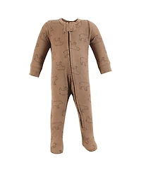 Hudson Baby Boys Cozy Thermal Zippered One-Piece Outfits 2-Pack