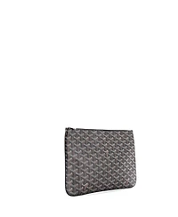 Pre-Owned Goyard Mm Senat Zip Pouch Coated Canvas