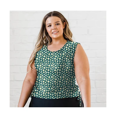 Calypsa Plus Closed Back Maya Swim Top