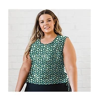 Calypsa Plus Closed Back Maya Swim Top