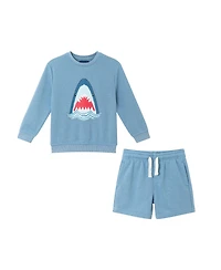 Andy & Evan Toddler Boys Toddler/Child Ls Crew Short Sweat Set