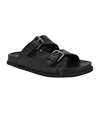 Calvin Klein Women's Vibe Double Band Slip-On Flat Sandals