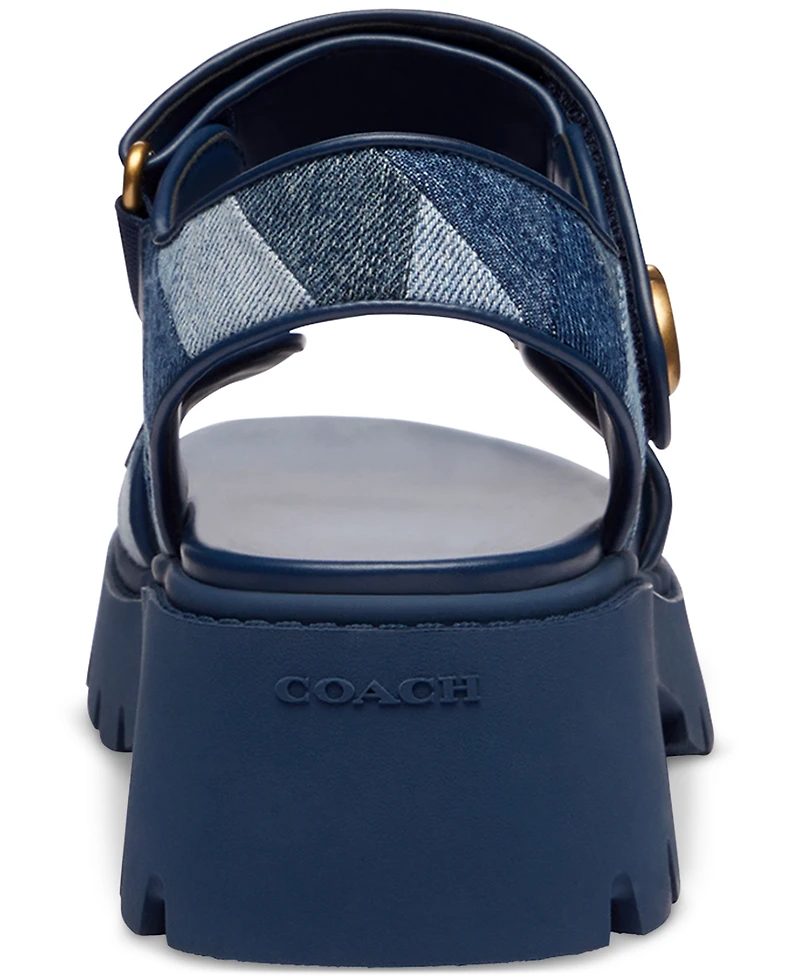 Coach Women's Brynn Platform Patchwork Sandals