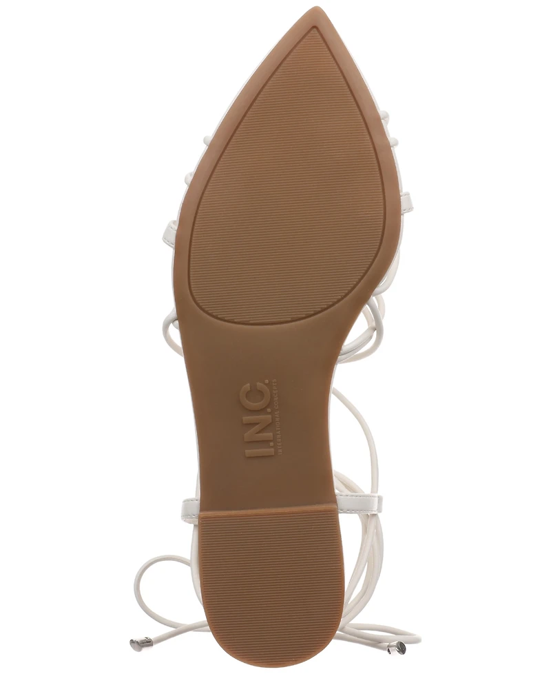I.n.c. International Concepts Women's Kharmaa Lace-up Flat Sandals, Exclusively at Macy's