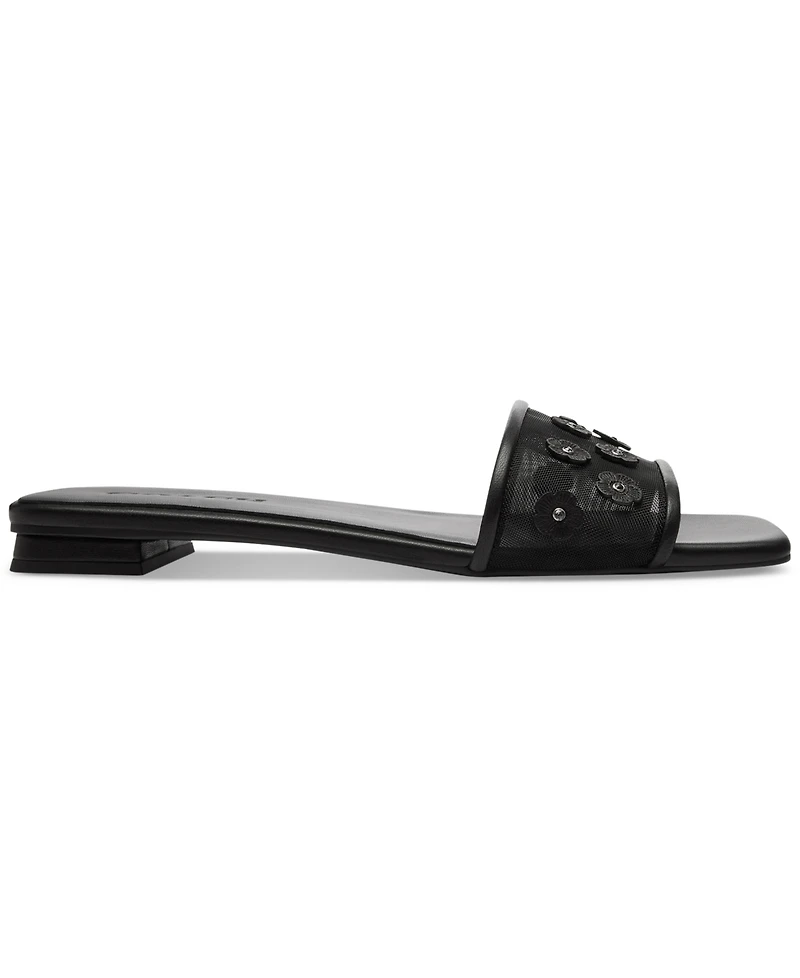 Coach Women's Tea Rose Mesh Flat Sandals