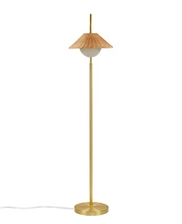Ink+Ivy 66" Laguna Rattan Weave Shade Iron Floor Lamp