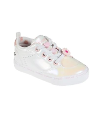 Bebe Toddler Girls Printed Flower Lining with Charms Sneakers