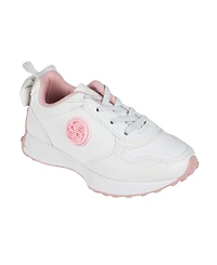 Bebe Toddler Girls Double Layer Bow at Back with Medallion Sneakers