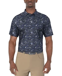 Pga Tour Men's Short Sleeve Nautical Print Golf Polo Shirt