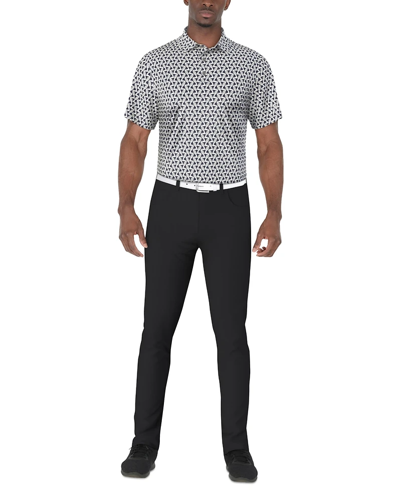 Pga Tour Men's Short Sleeve Toucan Print Golf Polo Shirt