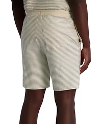 Karl Lagerfeld Paris Men's Relaxed-Fit Textured Stripe 8-1/2" Drawstring Shorts