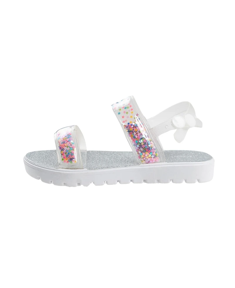 Bebe Toddler Girls Loose Glitter Straps Sandals