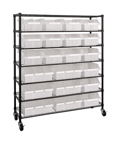 Seville Classics 7-Tier 21 Bin Rack System