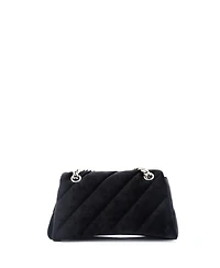Pre-Owned Balenciaga Medium Crush Chain Flap Bag Quilted Velvet