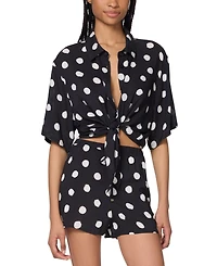 Kate Spade Women's Tie-Front Cover-Up Shirt