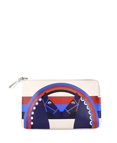 Pre-Owned Hermes Carre Pocket Long Pouch Printed Swift