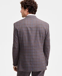 Tayion Collection Men's Classic-Fit Plaid Suit Separate Jacket