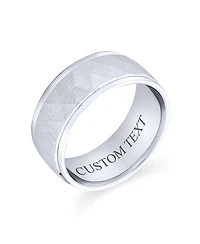 Bling Jewelry Stash Striped Pattern .925 Sterling Silver Band Ring