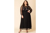 Kiyonna Plus Mystique Mixed Media Evening Gown