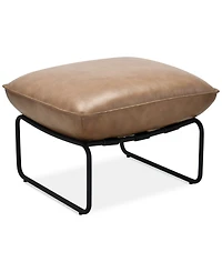 Briannie Leather Ottoman, Exclusively at Macy's