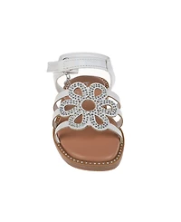 Bebe Toddler Girls Adhesive Strap with Flower Sandals