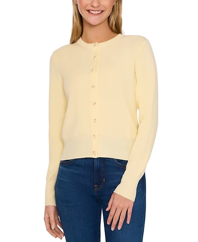 CeCe Women's Button-Front Knit Cardigan