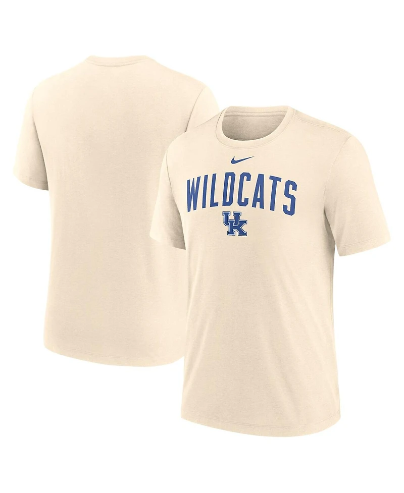 Nike Men's Cream Kentucky Wildcats Natural Arch Logo Tri-Blend T-Shirt