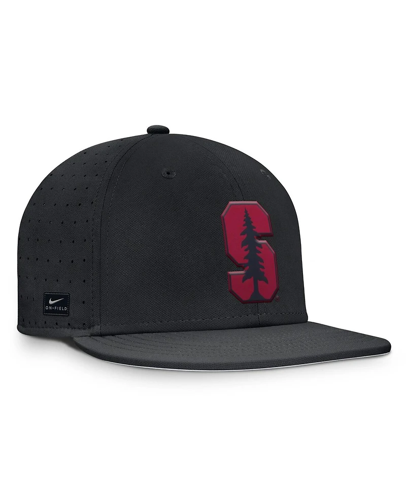 Nike Men's Black Stanford Cardinal On-Field Dugout True Performance Fitted Hat