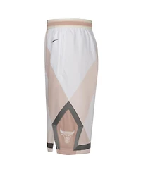 Nike Big Boys and Girls White Chicago Bulls 2024/25 City Edition Swingman Performance Shorts
