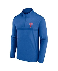 Fanatics Men's Heather Royal Philadelphia Phillies Head-to-Head Quarter-Zip Pullover Sweatshirt