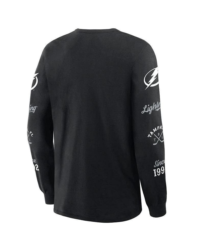 Fanatics Men's Black Tampa Bay Lightning Boxed Legacy Long Sleeve T-Shirt
